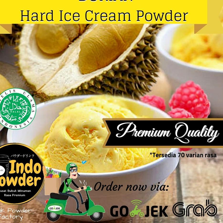

SALE!!Bubuk ICE CREAM rasa DURIAN 1Kg - Bubuk es Krim rasa Durian 1Kg|SQ2