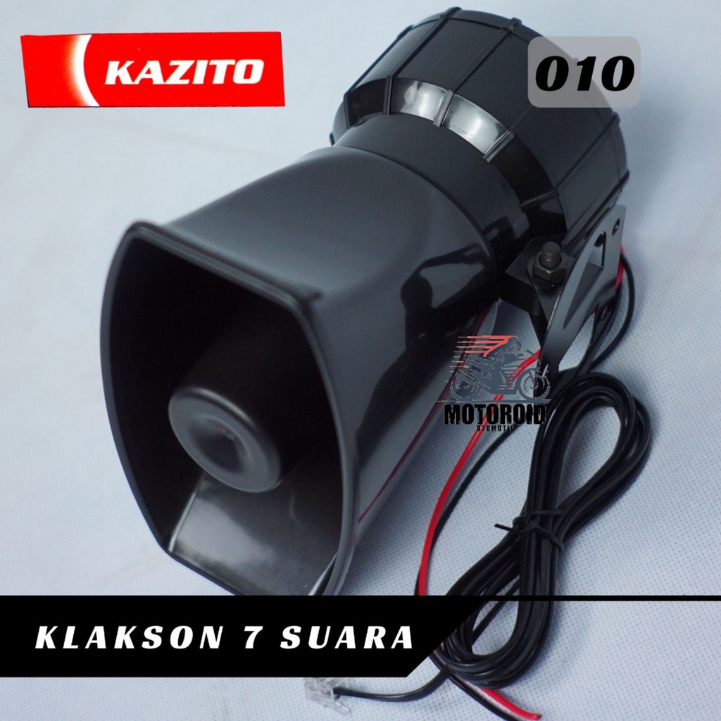 Klakson Kazito Klakson Toa 7 Suara 12 Volt + Microphone Ukuran Super Big Bass High Quality