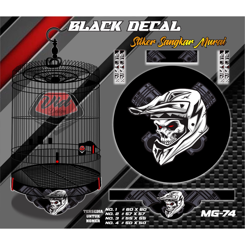 Decal Sangkar Murai Stiker Kandang Burung Bulat Oriq Jaya No 1 2 3 4