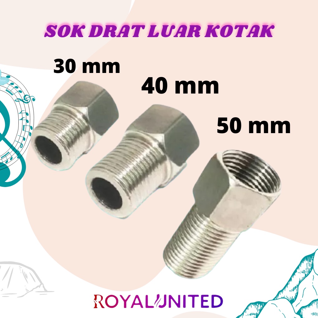 Nepel sok drat panjang / sok kran / sambungan kran stainless steel HIGH QUALITY