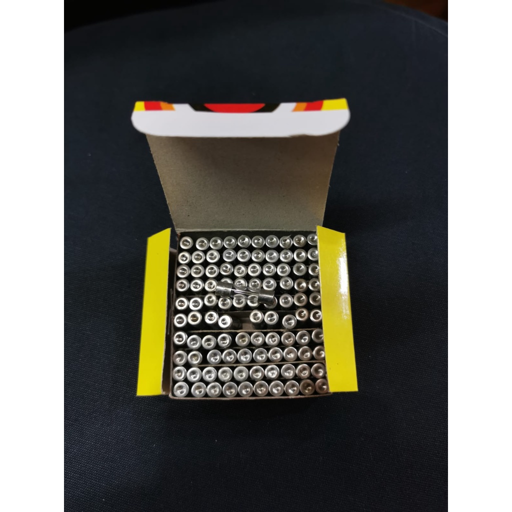 Fuse Kaca Sekring Tabung isi 100pcs