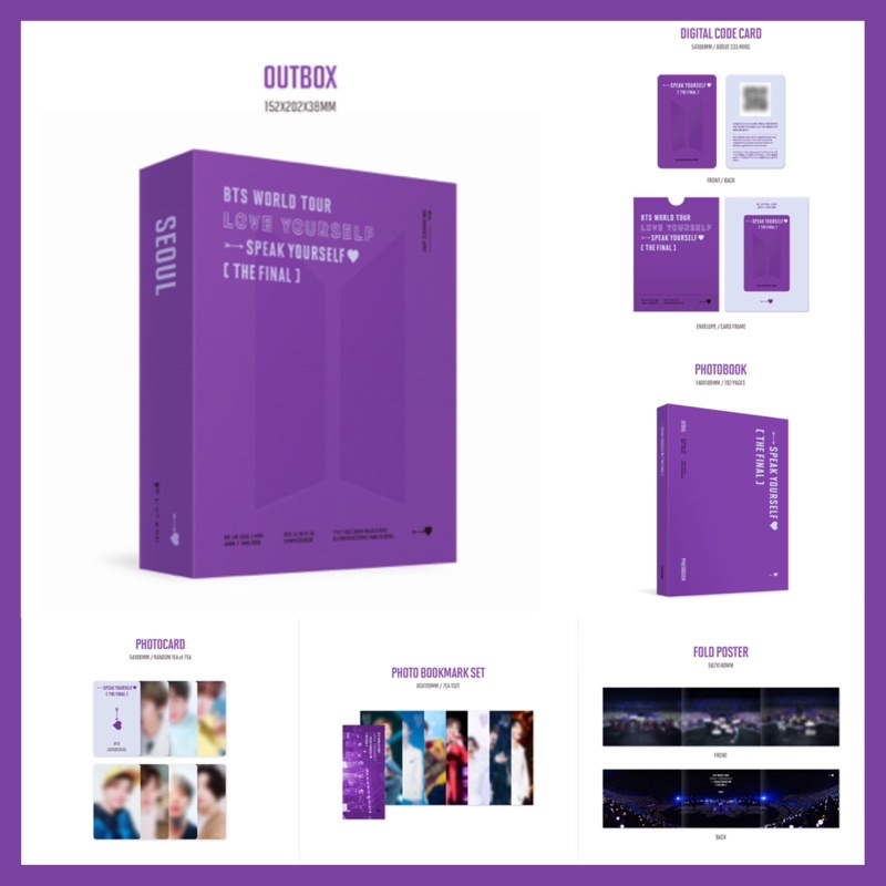 [SHARING] BTS Love Yourself : Speak Yourself [THE FINAL] DVD DIGITAL CODE BLURAY