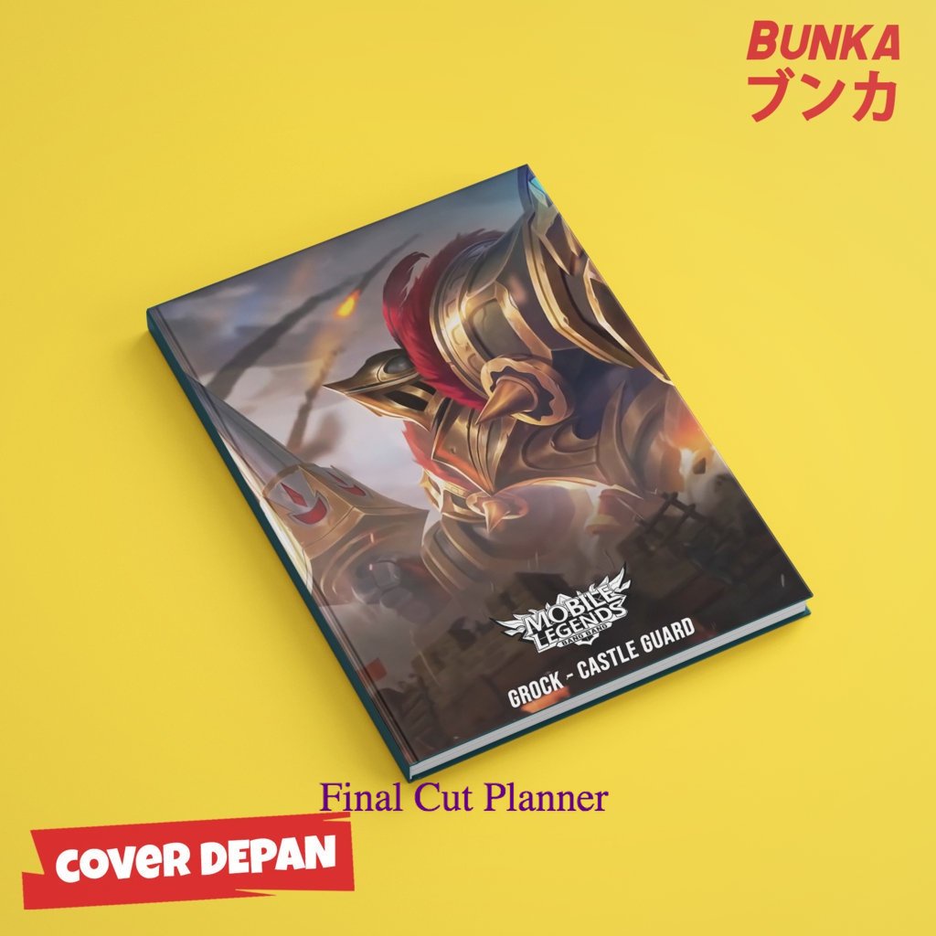 

Notebook Mobile legends Grock Castle Guard Hardocover A5 Buku tulis catatan Notes Agenda planner Jurnal .