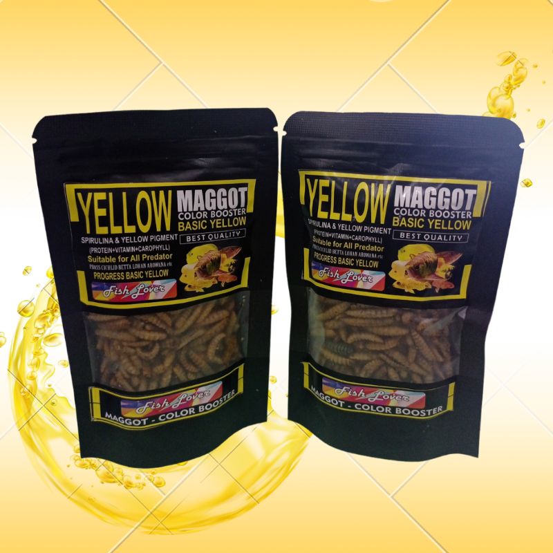 Makanan Ikan FISH LOVER MAGGOT SACHET RED YELLOW BLUE BOSSTER 30GR