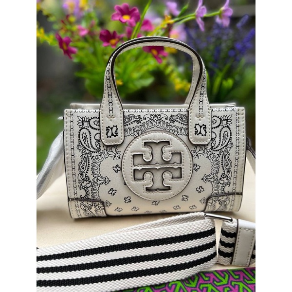 Tory Burch Ella Printed Leather Micro Tote Bag