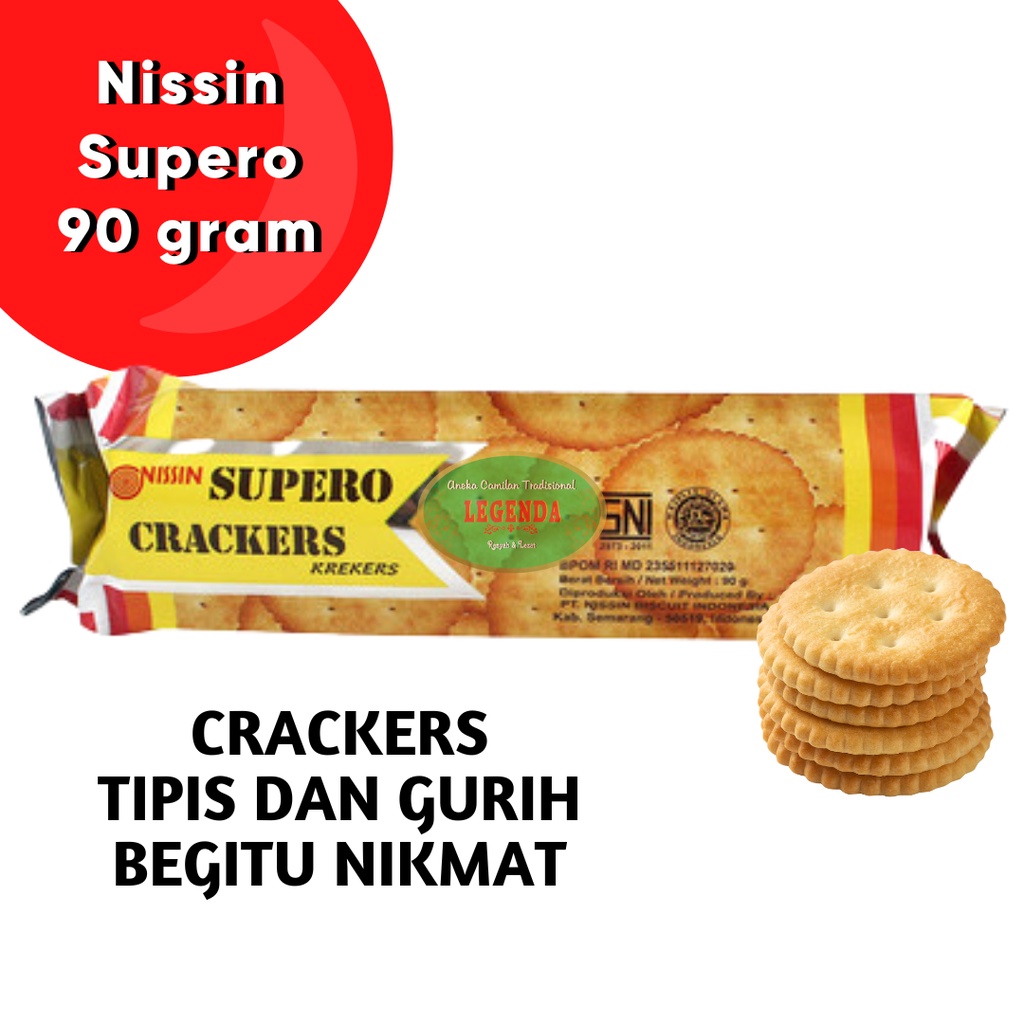 

Nissin Supero Crackers 90gr tipis gurih renyah