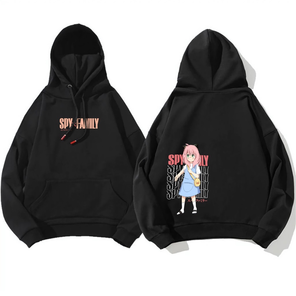 Anya Anime Spy X Family Hoodie Kawaii Kartun Pria/Wanita Kaus Atasan Harajuku Uniseks Pasangan Hoodie Plus Fashion Streetwear