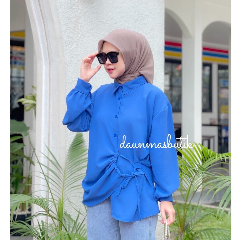 1KG MUAT 5PCS | MYMA BLOUSE SERUT DEPAN AIRFLOW CRINCLE HITS OOTD SELEBGRAM FASHION GROSIR WANITA