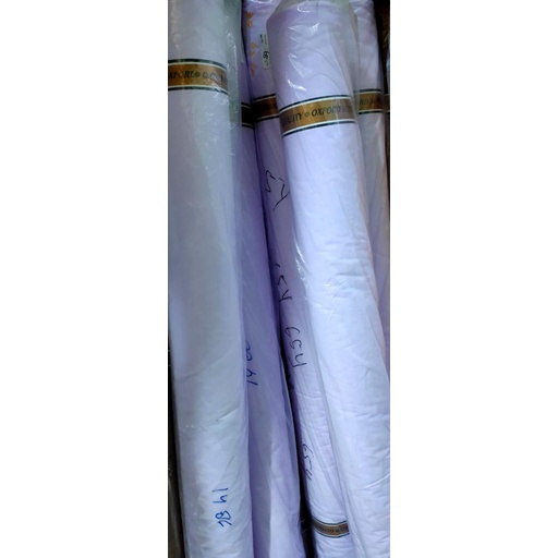 KAIN OXFORD SUPER POLOS BAHAN BAJU SERAGAM SEKOLAH, PUTIH PRAMUKA DAN WARNA PER1 ROLL 60 YARD 150CM