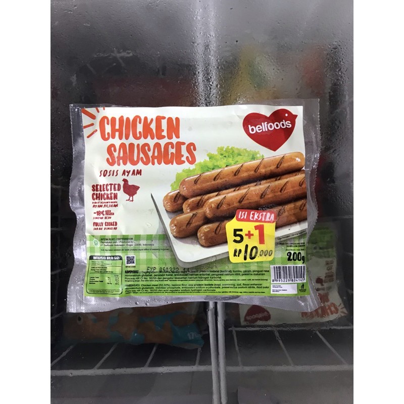 Sosis Ayam / Chicken Sausages Belfoods 200gr - isi 6