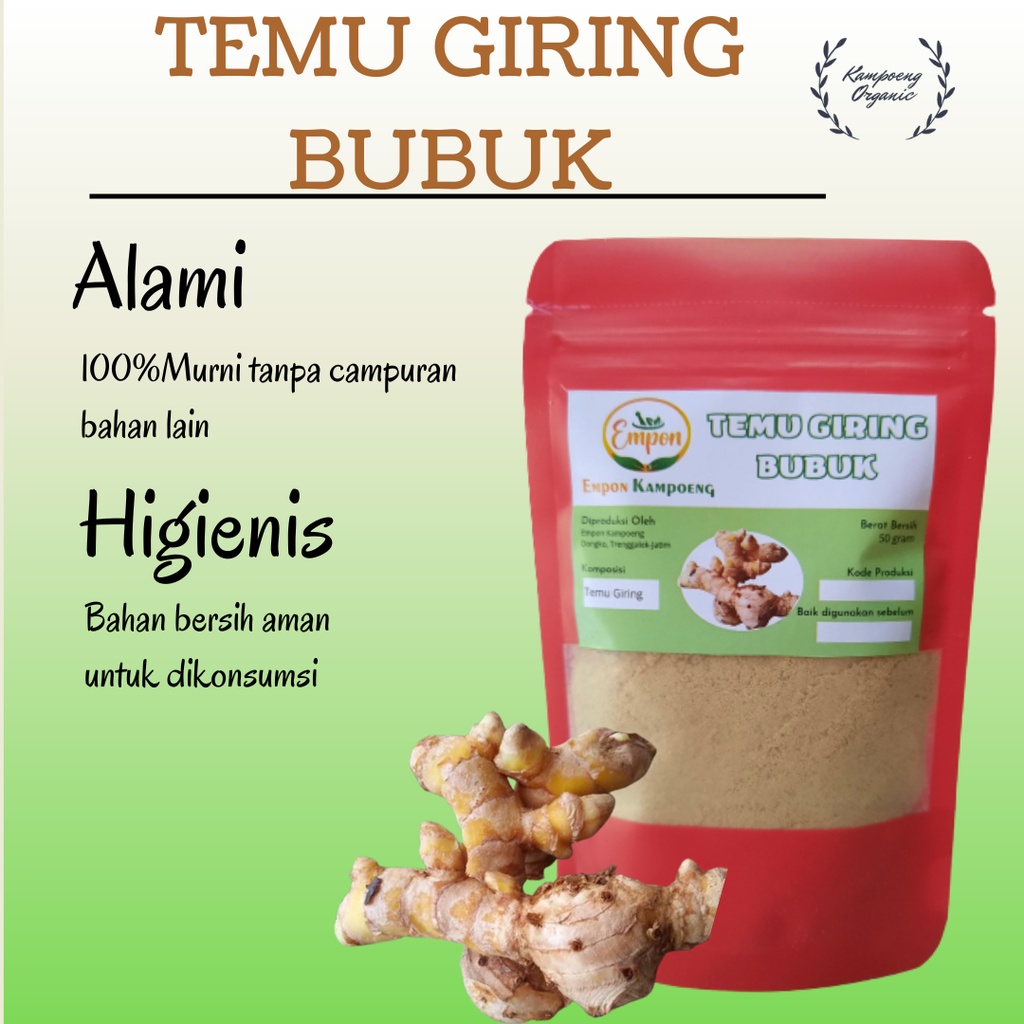 

Temu Giring Kuning Bubuk Minuman Jamu Herbal Tradisional Serbuk Murni Asli Alami Organik Curcuma HeyneanaPowder Organic