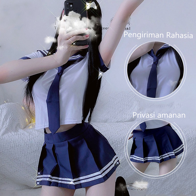 Lingerie Sexy Peran bermain siswa gadis set sailor uniform A350