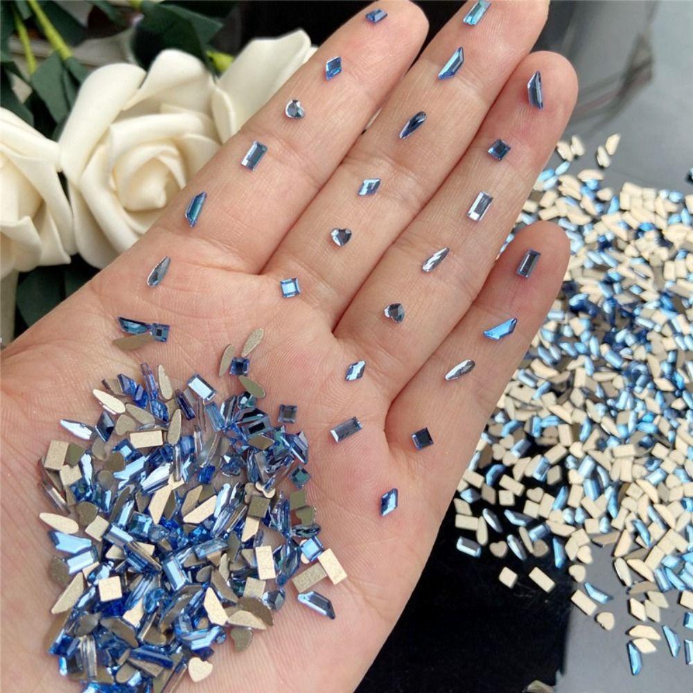 Mxbeauty 50pcs / Set Batu Kristal Berlian Imitasi Gaya Korea Untuk Dekorasi Nail Art