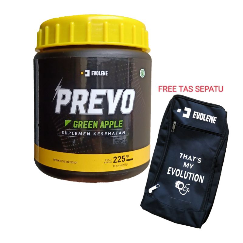 PREVO PREWORKOUT EVOLENE | Rasa Apple isi 45 Sachet | Bpom &amp; Halal