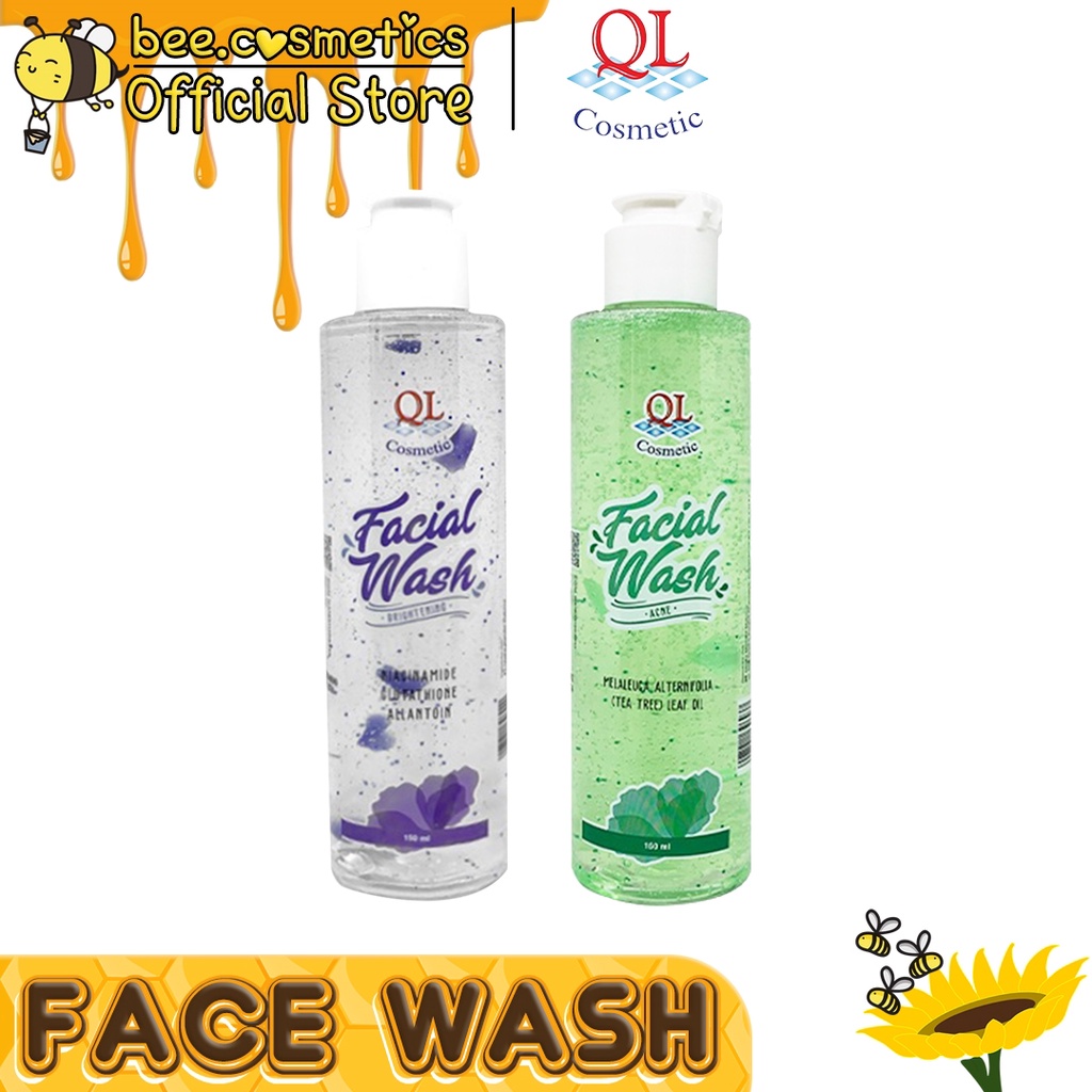 QL FACIAL WASH / SABUN WAJAH 150ML ( BRIGTENING / ANTI ACNE )