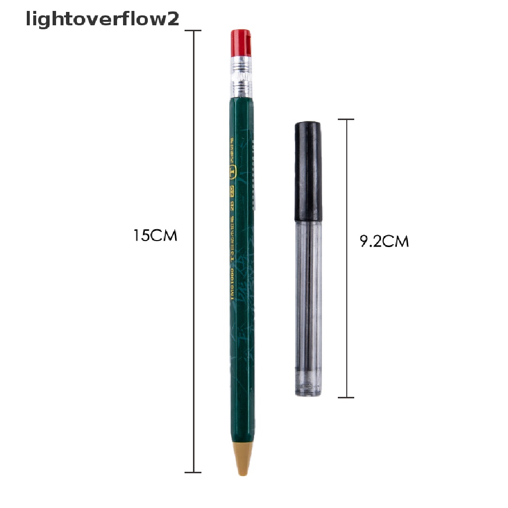 (lightoverflow2) 1 Set Pensil Mekanik 2.0mm Dengan Refill Untuk Menulis / Sketsa