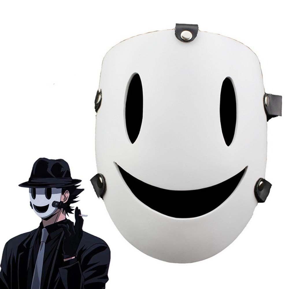 Agustin Tenkuu Shinpan Cosplay Topeng Halloween Hadiah Masquerade Festival Putih Hiasan Kepala Samurai Kostum Prop Topeng Wajah Cosplay Topeng