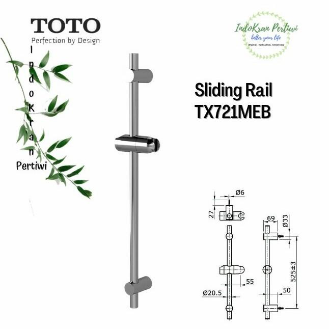 Tiang Shower Mandi TOTO TX721AM / TX721MEB /Sliding Rail TOTO