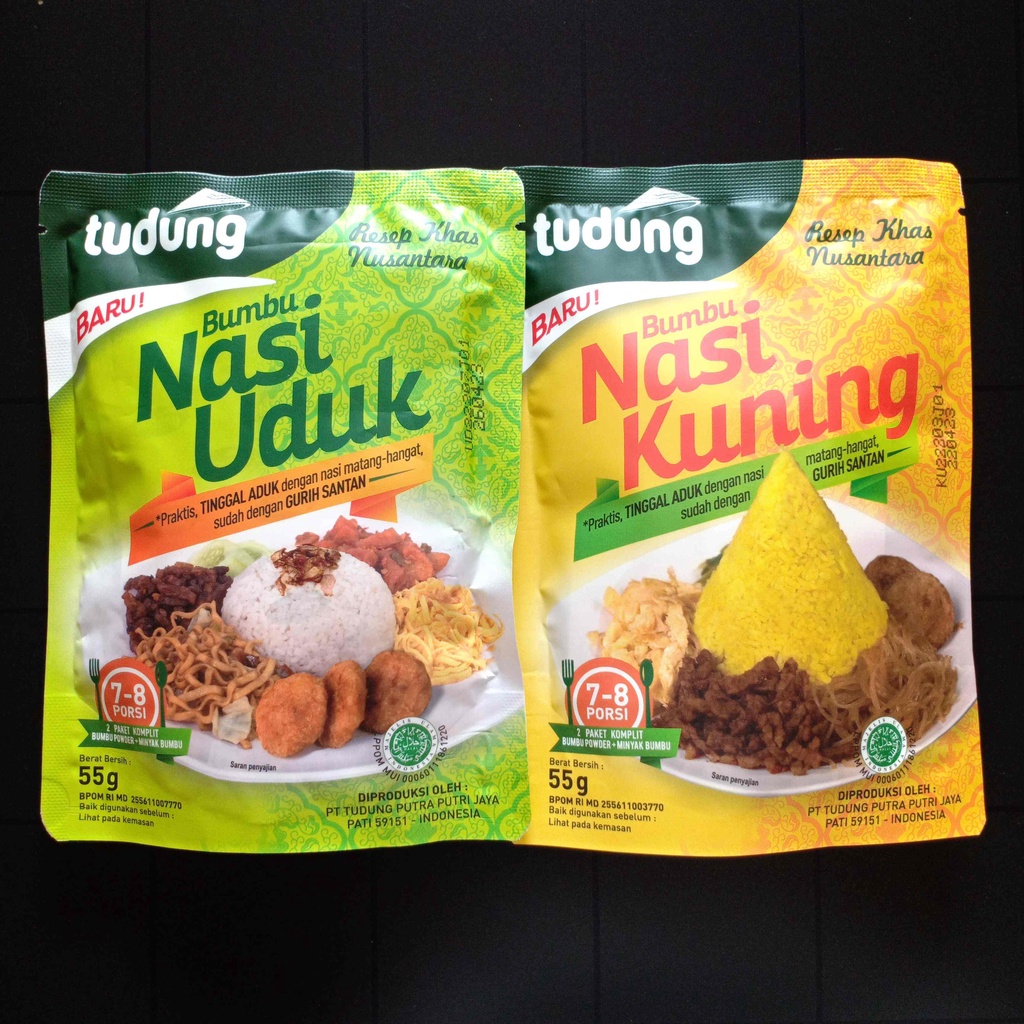 Tudung Bumbu Nasi Uduk Kuning 55gr Resep Khas Nusantara Dapur Masak Instan Instant Sachet