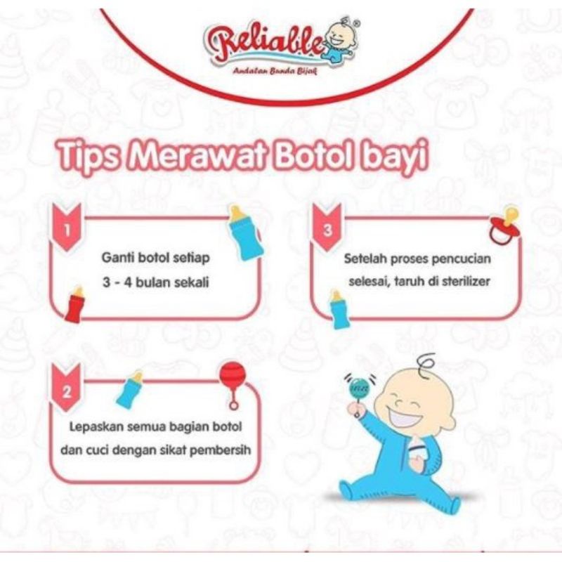 Reliable Supreme Botol Dot Ulir Peristaltic 280Ml/8oz BPA Free