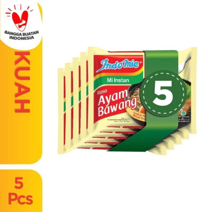 

PROMO Indomie Ayam Bawang Mie Instan [69 g/ 5 pcs]