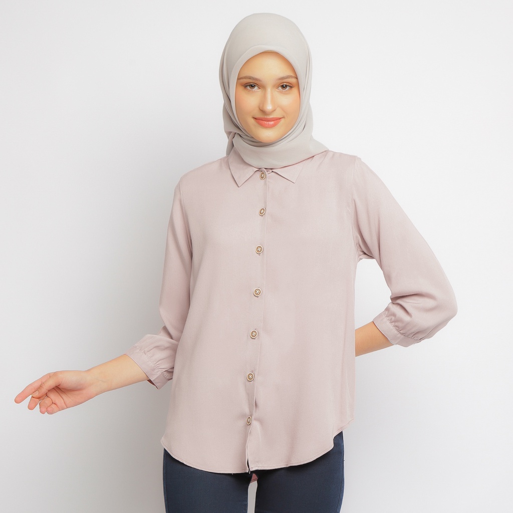 Flamoush Hister Pink Kemeja Casual Wanita