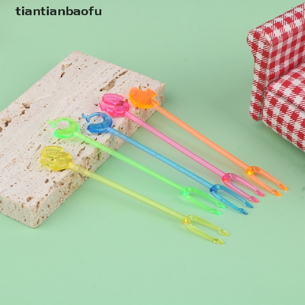 20 Pcs Garpu Buah Dessert Bentuk Hewan Bahan Plastik