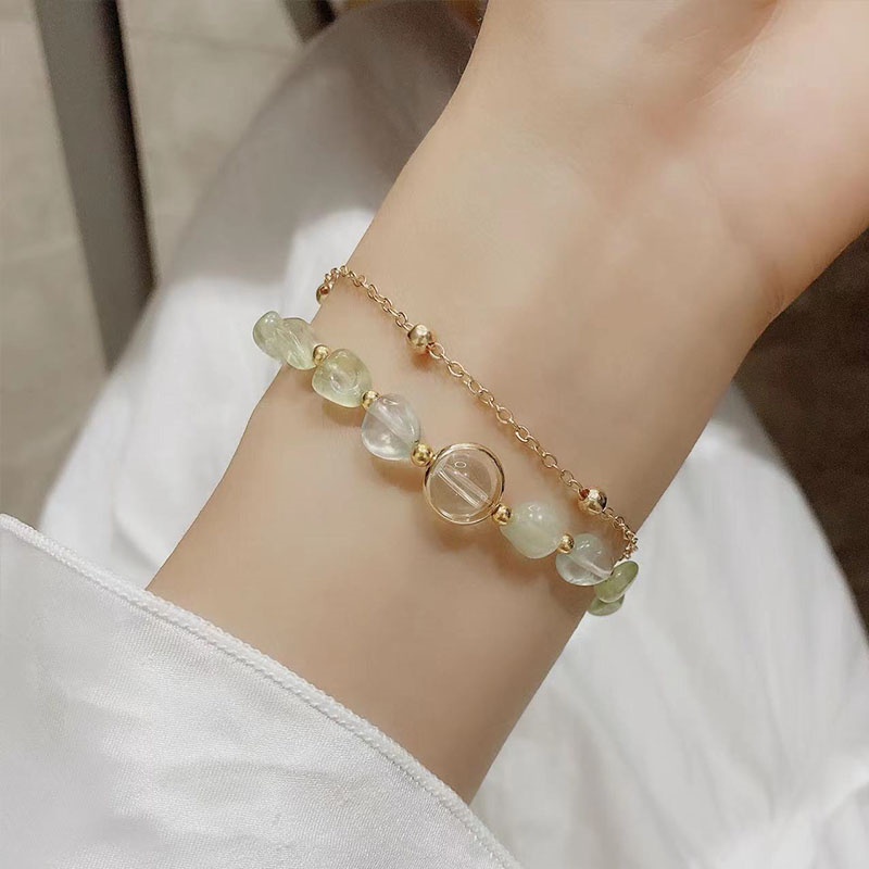 Gelang Batu Giok Hetian Natural Untuk Wanita