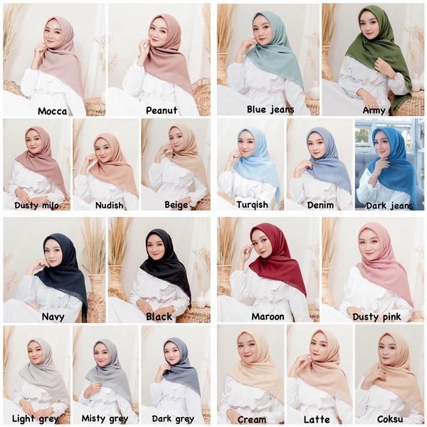 (PROMO) HIJAB BELLA SQUARE JAHIT NECI RAPIH JILBAB SEGI EMPAT BELA SQUARE POLYCOTTON / KERUDUNG SEGI EMPAT-6