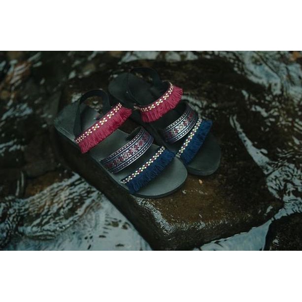 [UNR.18Oc22ᵟ] Blacky A17 sandal bohemian sandal boho sol tebal empuk sandal wanita casual kekinian s