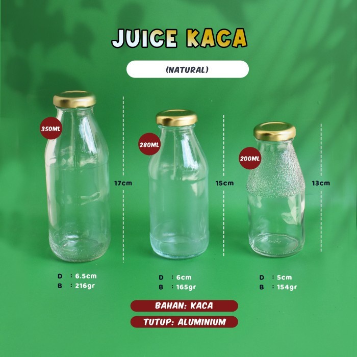 Jual Botol Jus Kaca Botol Jus Bulat Kaca Ukuran 200ml 280ml And 350ml 5 Pcs Shopee Indonesia 1948