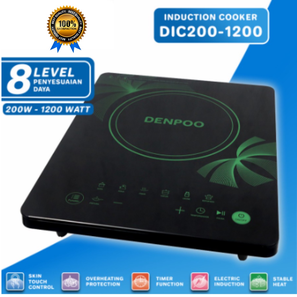Kompor Listrik Induksi Touch Screen Lowwatt DIC 200-1200 Terbaru dan Super Hemat Listrik