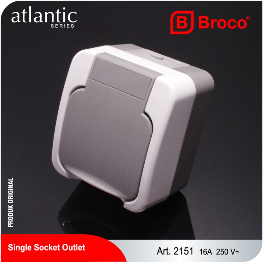 Stop Kontak BROCO ATLANTIC WEATHER PROOF OUTDOOR IP44 - 2151