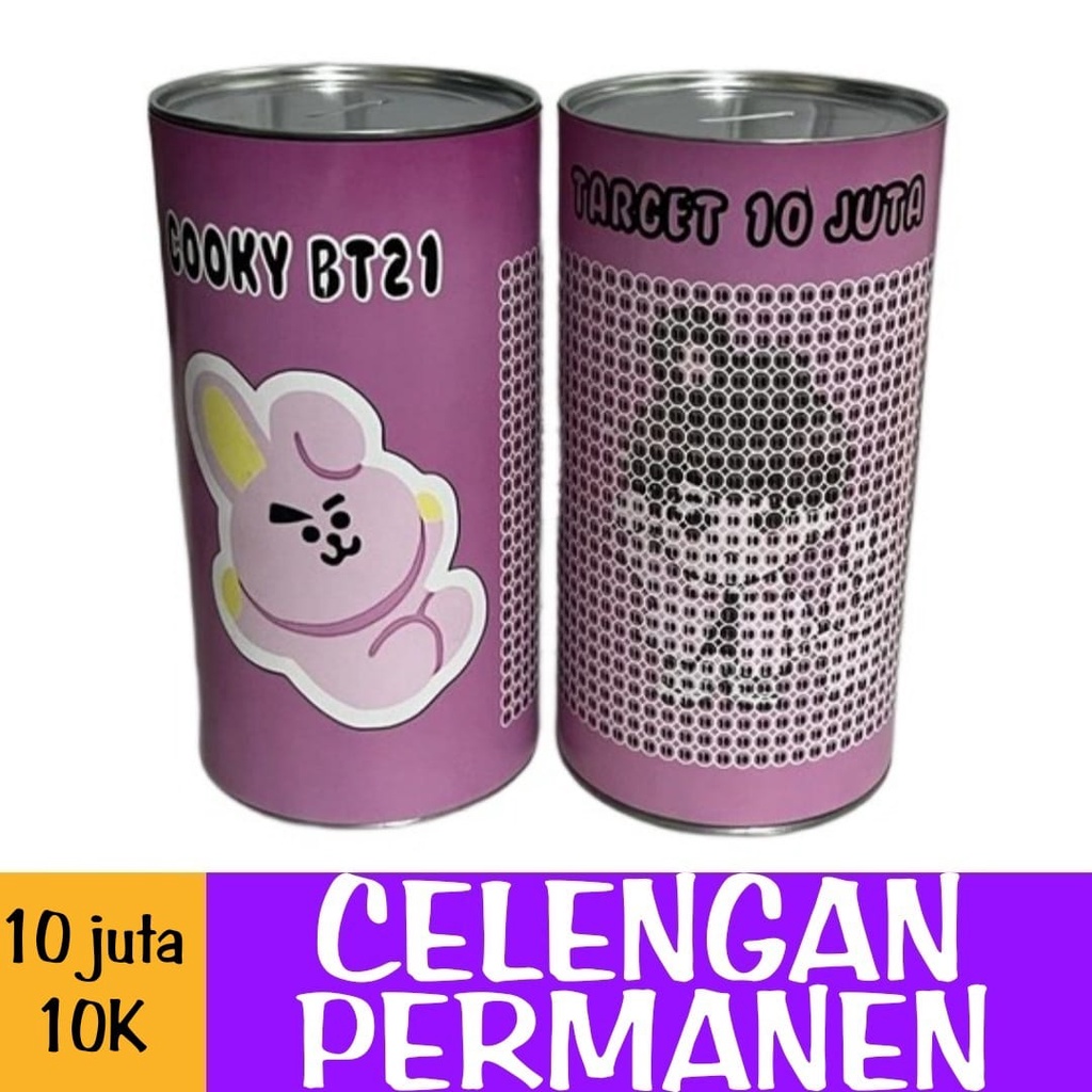 sovenir celengan target cokky pink- celengan target 10 juta celengan target permanen