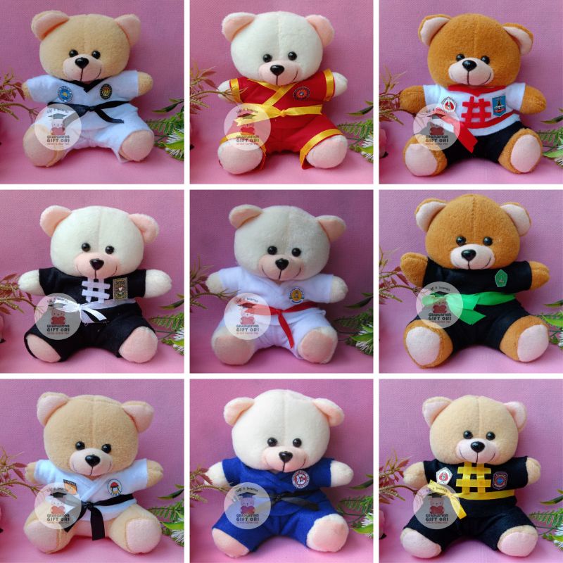 Boneka Pencak Silat PSHT Winongo Merpati Putih / Boneka Costume 14cm