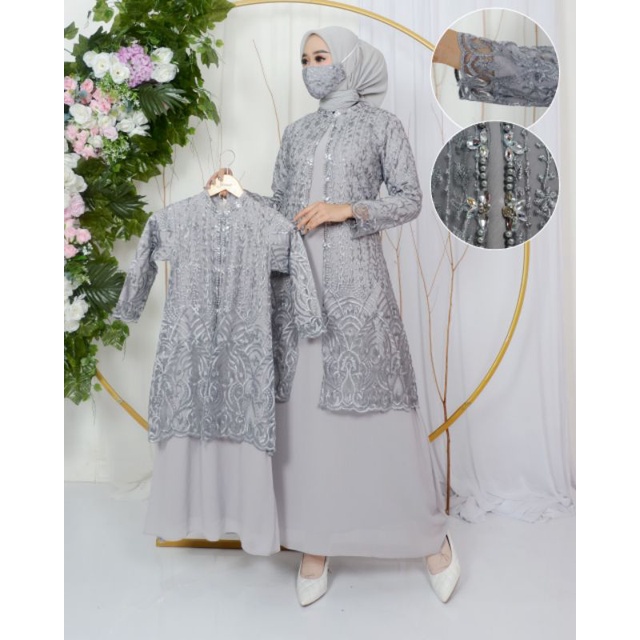 GAMIS EVIOLA // BAHAN TILLE BORDIR MIX CERUTY BABYDOLL HIASAN PAYET // By Aleeta