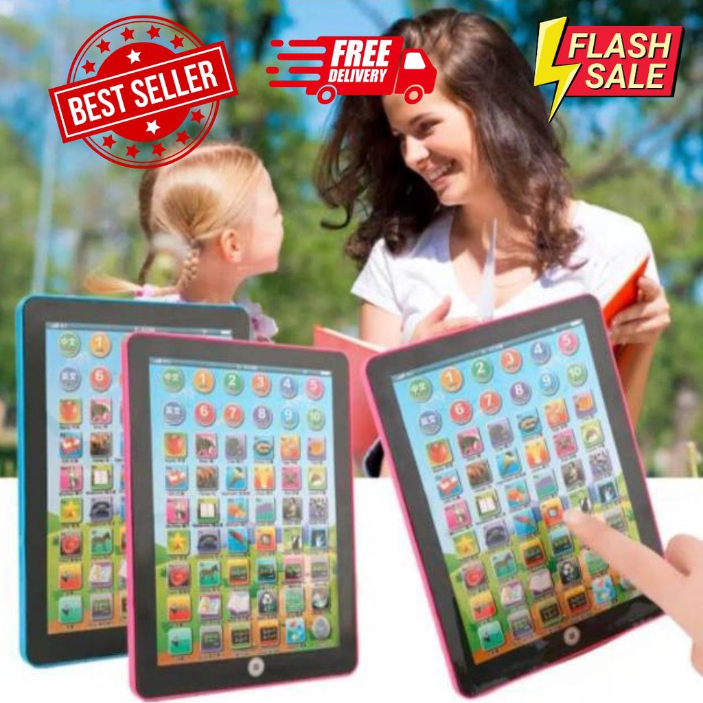 ( BISA COD ) Mainan Edukasi Anak Mainan Ipad 2Bahasa