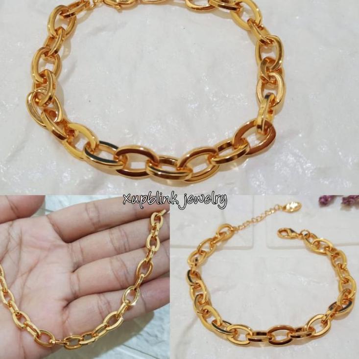 Special - GELANG RANTAI BOLA GELANG WANITA ADUHAI LAPIS EMAS IMITASI ✓