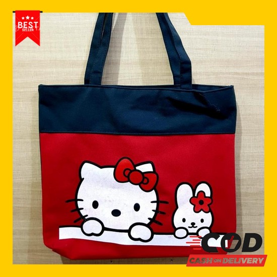 Tas Tote Bag Wanita Toote Bag Tootbag Kain Toth Bag Totebag Totebage Tebal Resleting Kanvas Totabag 