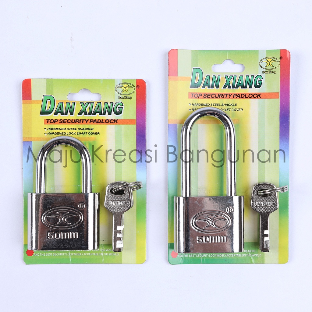 Gembok Rumah Pagar Toko Panjang Pendek Padlock 50mm 50S 50L 3 Kunci 50 mm Verriz Dan Xiang MT