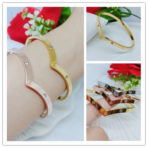 Gelang Titanium Permata Perhiasan Fashion N110