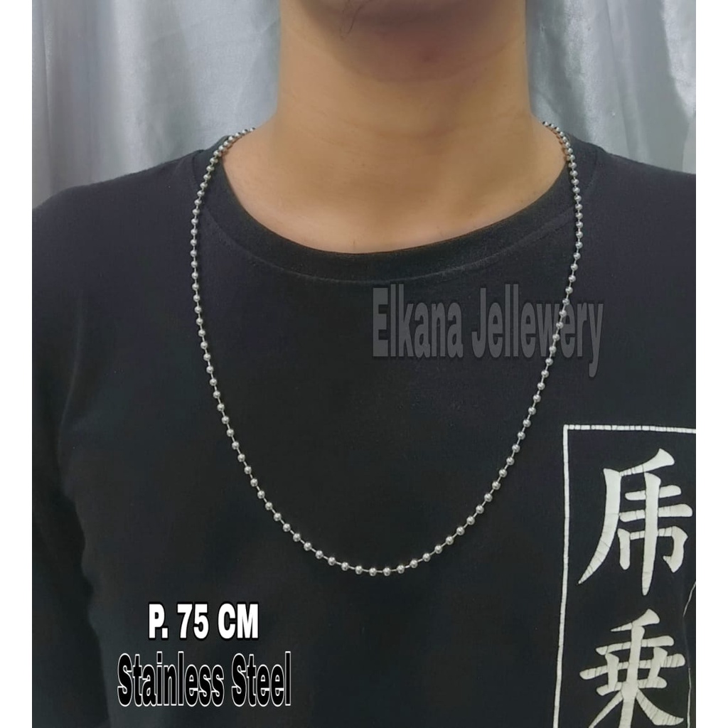 KALUNG COWO BIJI LADA BERAS KECIL Perhiasan super berkelas fashion korea anti karat dan anti luntur