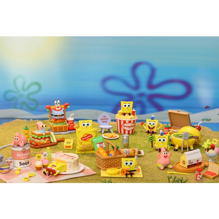 Pop Mart Nickelodeon Spongebob Squarepants Picnic Party 9 Model - MISP