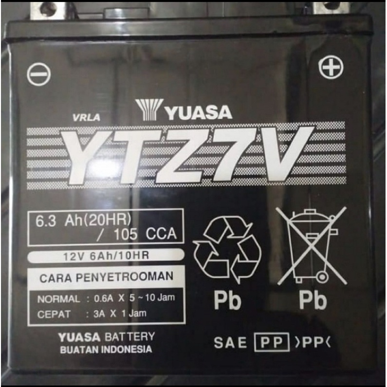 aki motor YAMAHA AEROX YUASA YTZ7V