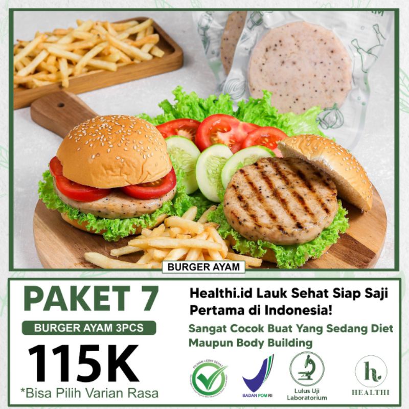 

PAKET 7 HEALTHI.ID (3PCS BURGER)