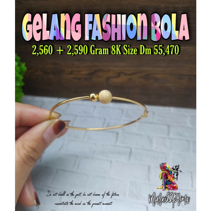 GELANG FASHION BOLA EMAS ASLI