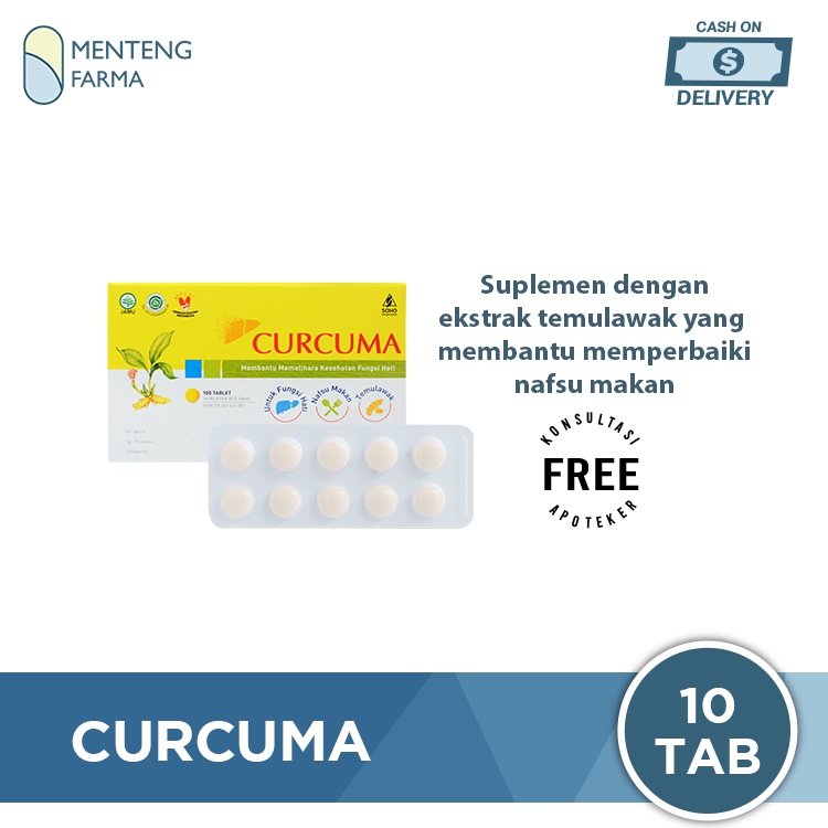 Curcuma 20 Mg 10 Tablet - Suplemen Kesehatan Hati dan Nafsu Makan