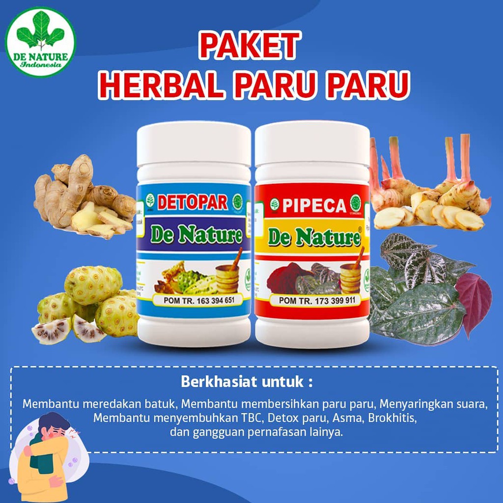 

Obat Tbc Paru Paling Ampuh, Obat Asma Pria Wanita Herbal Bpom Dengan Detopar Pipeca Pembersih Paru Paru Herbal, Obat Tbc Sesak Nafas/Asma Mengatasi Masalah Penyakit Batuk Berdarak Berlendir Detox Paru Menyaringkan Suara Detopar Pipeca Original De Nature