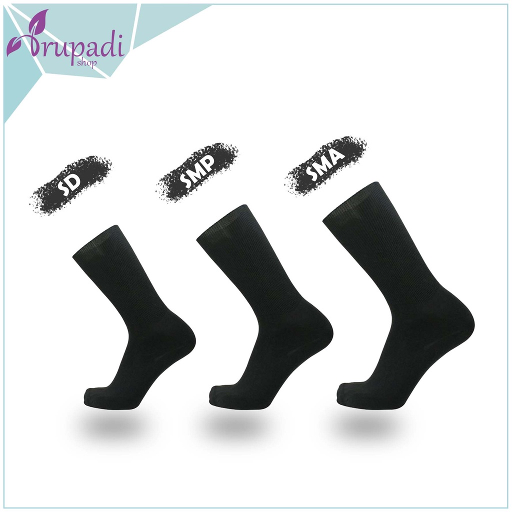 Kaos Kaki Hitam Polos Anak Sekolah SD SMP SMA kaos kaki anak perempuan dan laki laki