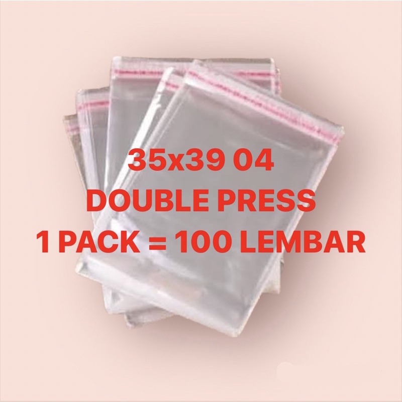 35x39 04 PLASTIK OPP SEAL PACKING BAJU GARMEN HIJAB KERUDUNG